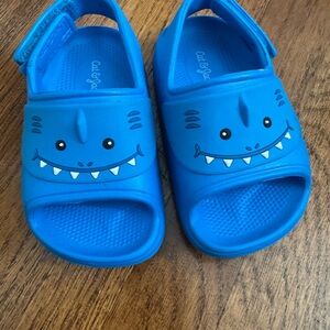 Cat & Jack Bright Blue Shark Play Sandals